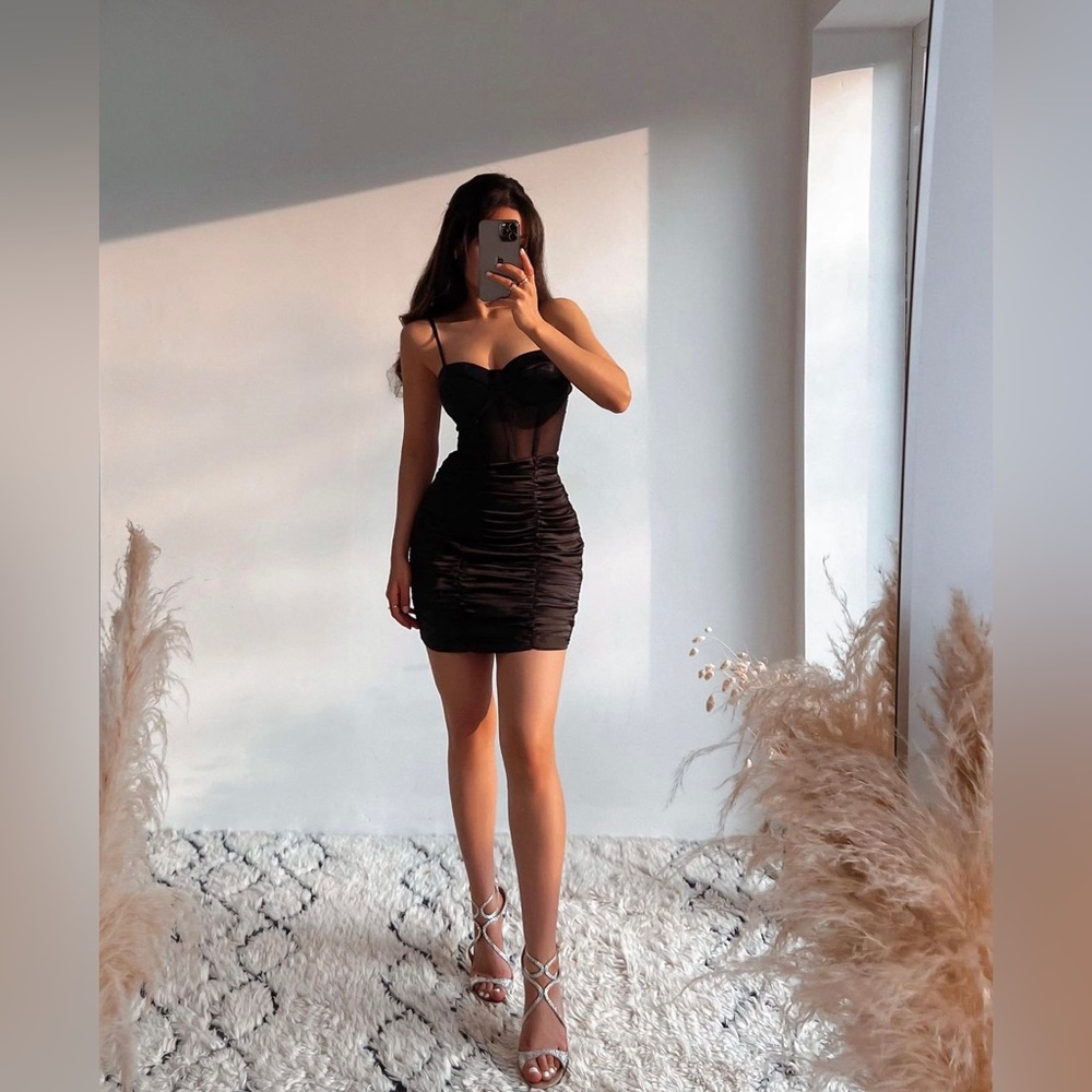 ZARA BNWT BLACK DRESS SZ SM AMD MED